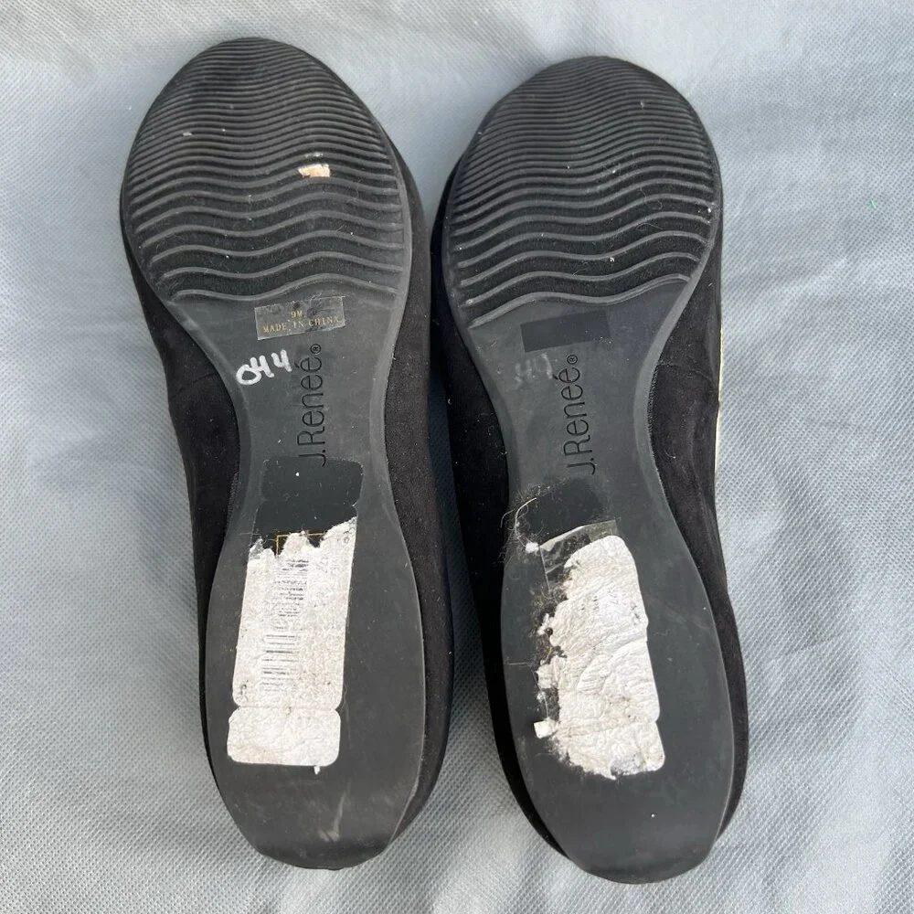 J.Renee Black and Gold Women's Shoes - Picture 8 of 8